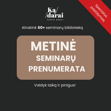Įkelti vaizdą į galerijos rodinį, Metinė seminarų prenumerata