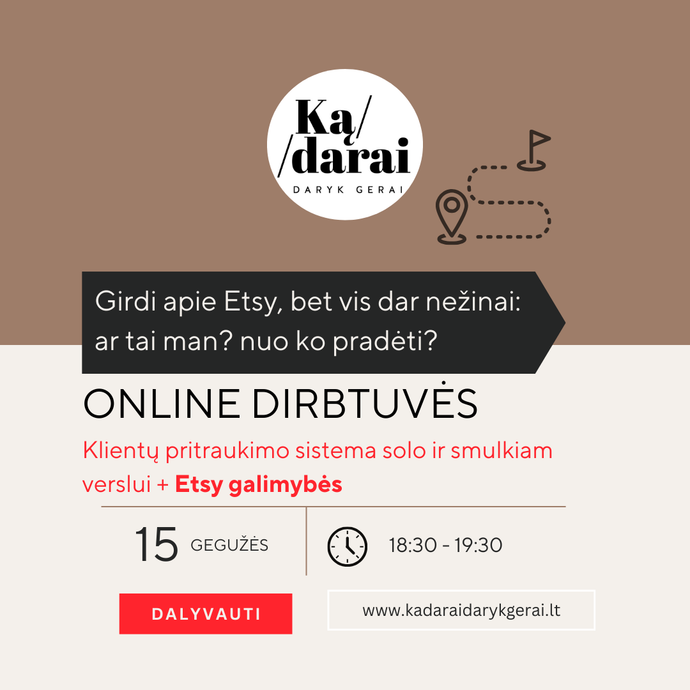 💻 NEMOKAMAS WEBINARAS: Klientų pritraukimo sistema  + Etsy galimybės
