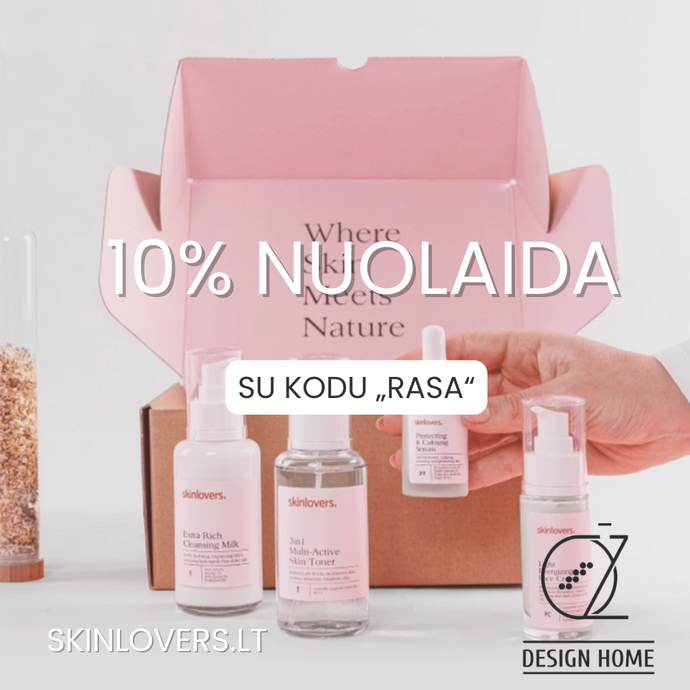 10% nuolaida SKINLOVERS veido priežiūros priemonėms