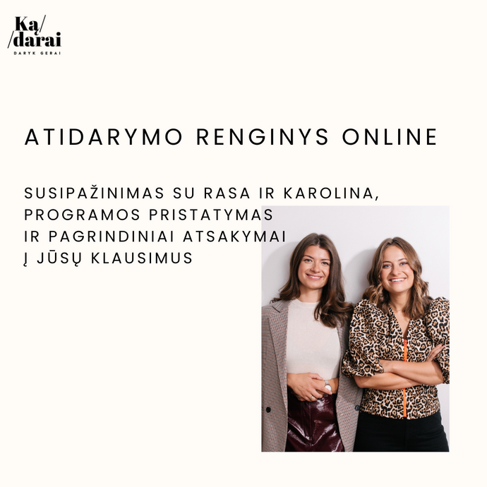 Atidarymo renginys ONLINE. ĮRAŠAS.