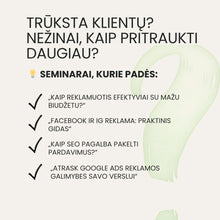 Įkelti vaizdą į galerijos rodinį, SEMINARŲ PRENUMERATA „KĄ DARAI, DARYK GERAI“
